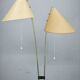 1960s Czech Japanese Floor Lamp with Twin Handmade Paper Shades