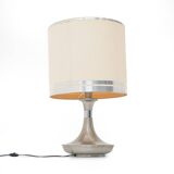 Metal table lamp with fabric shade, 1970s