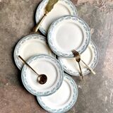 6 Salins flat plates in iron earth, “Moustiers” service