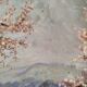 Apple trees in blossom oil on panel
