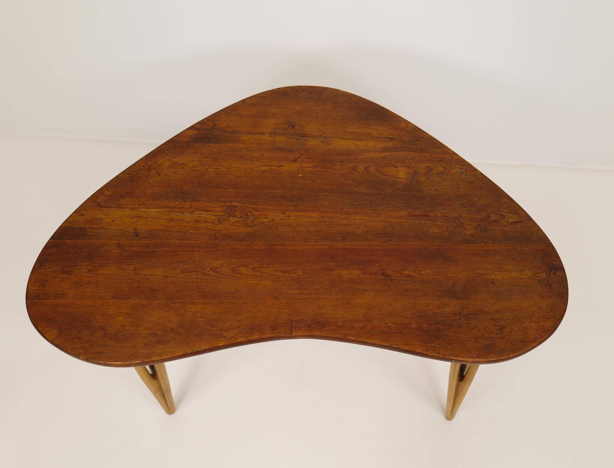 Table basse unique de style suédois moderne par Bo Fjaestad, Suède, années 1950