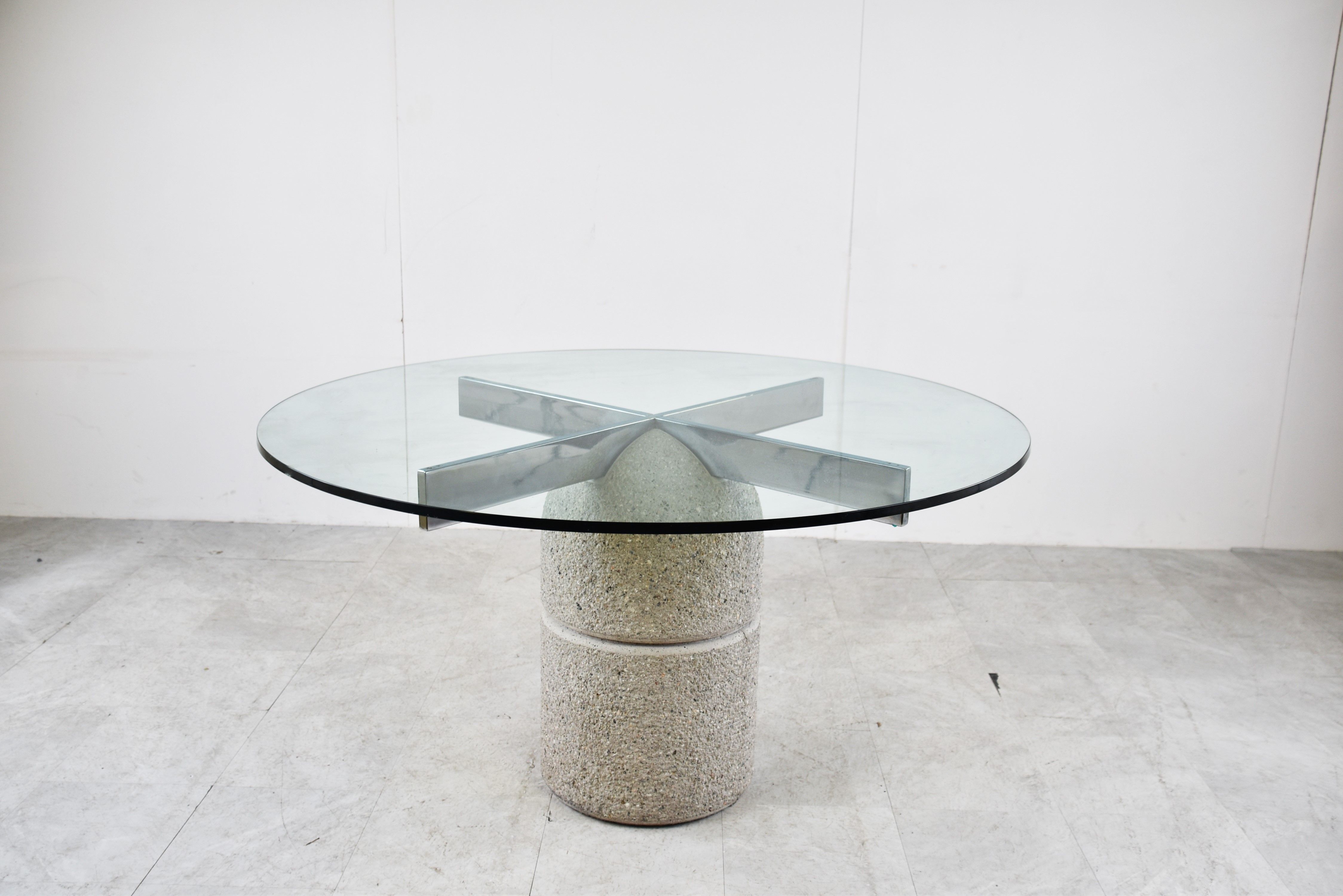 Giovanni Offredi "Paracarro" dining table for Saporiti, 1970s