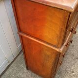 Vintage 1950s white wooden chest of drawers/storage unit