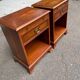Pair of English yew wood bedside tables – Bradley Made in England 19