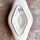 Longwy sauce boat in blue ironstone, "Chartres" service.