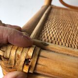 Vintage rattan bedside
