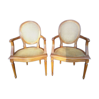 Pair Louis XV style armchairs