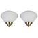 Pair of opaline glass wall lights designed by Limburg, Germany.