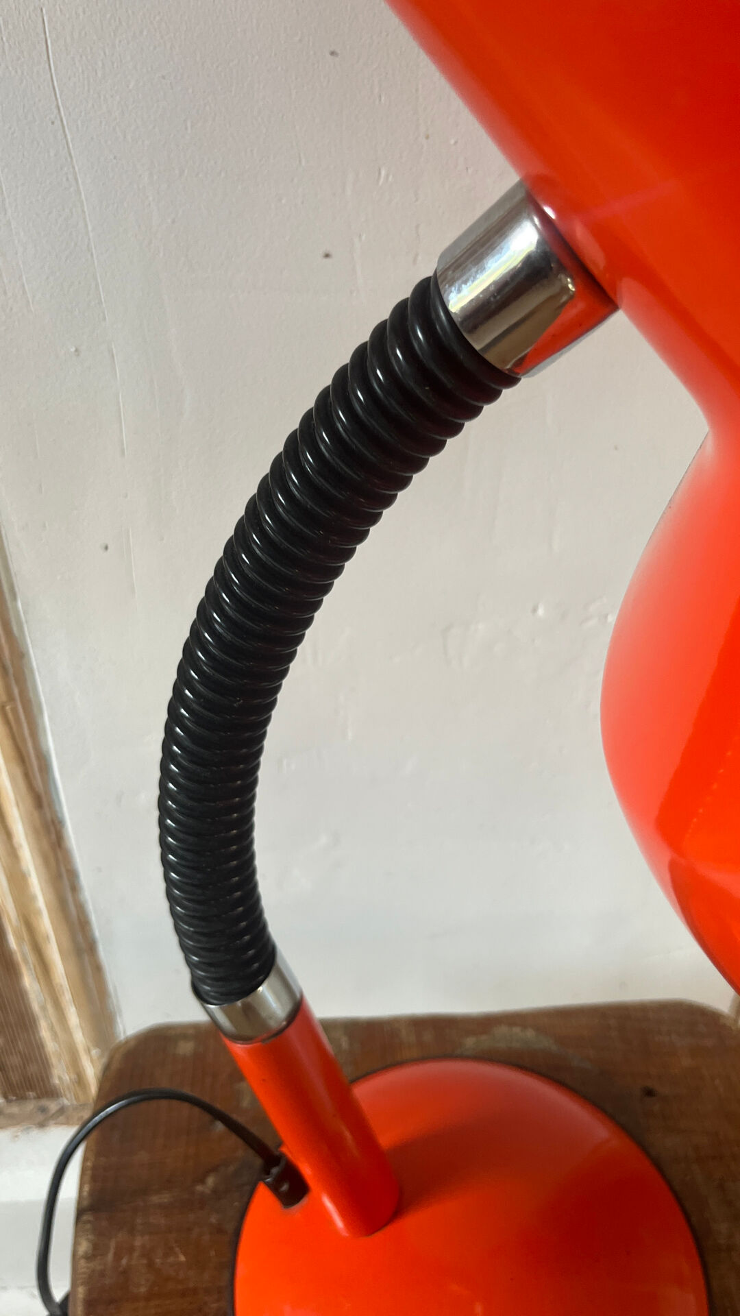 Vintage orange metal lamp