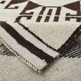 3x12 Rug For Hallway Brown Beige Turkish Runner Rug, 92x364Cm SK 18273