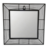 Square metal mocha frame mirror
