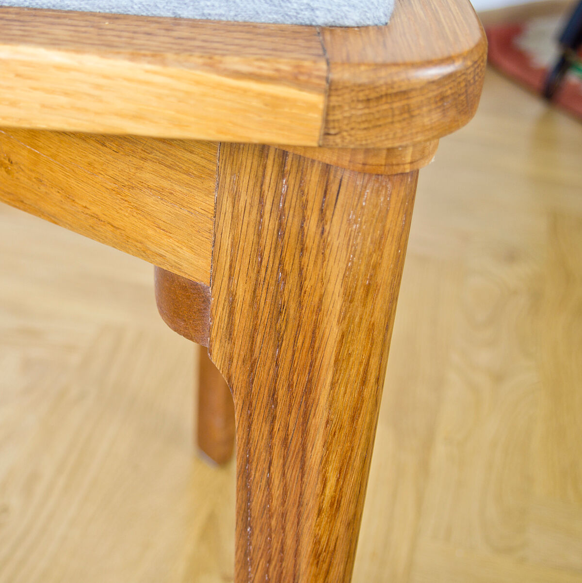 Set of oak dining chairs, France, in the 1950s