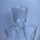 Set of 8 glass water glasses engraved 50s