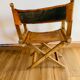 Fauteuil pliant bois et cuir