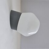 Scandinavian Modern milky white opaline glass wall lamp by Louis Poulsen, Denmark 1960s