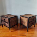 Pair of ethnic bedside tables, sofa ends