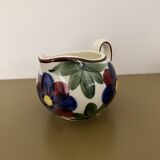 Théière Schramberg avec sucrier et pot à lait motif fleurs peint à la main