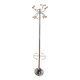Space Age chrome and wood coat rack 1970