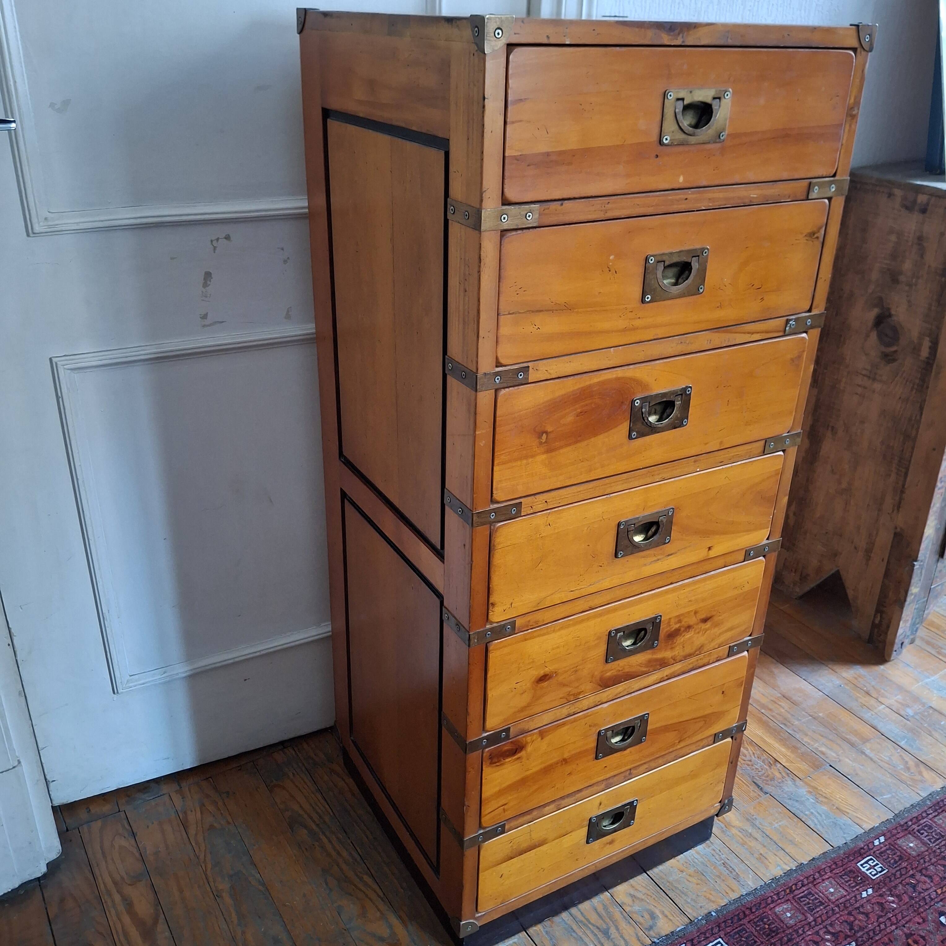 Nautical style chest of drawers.