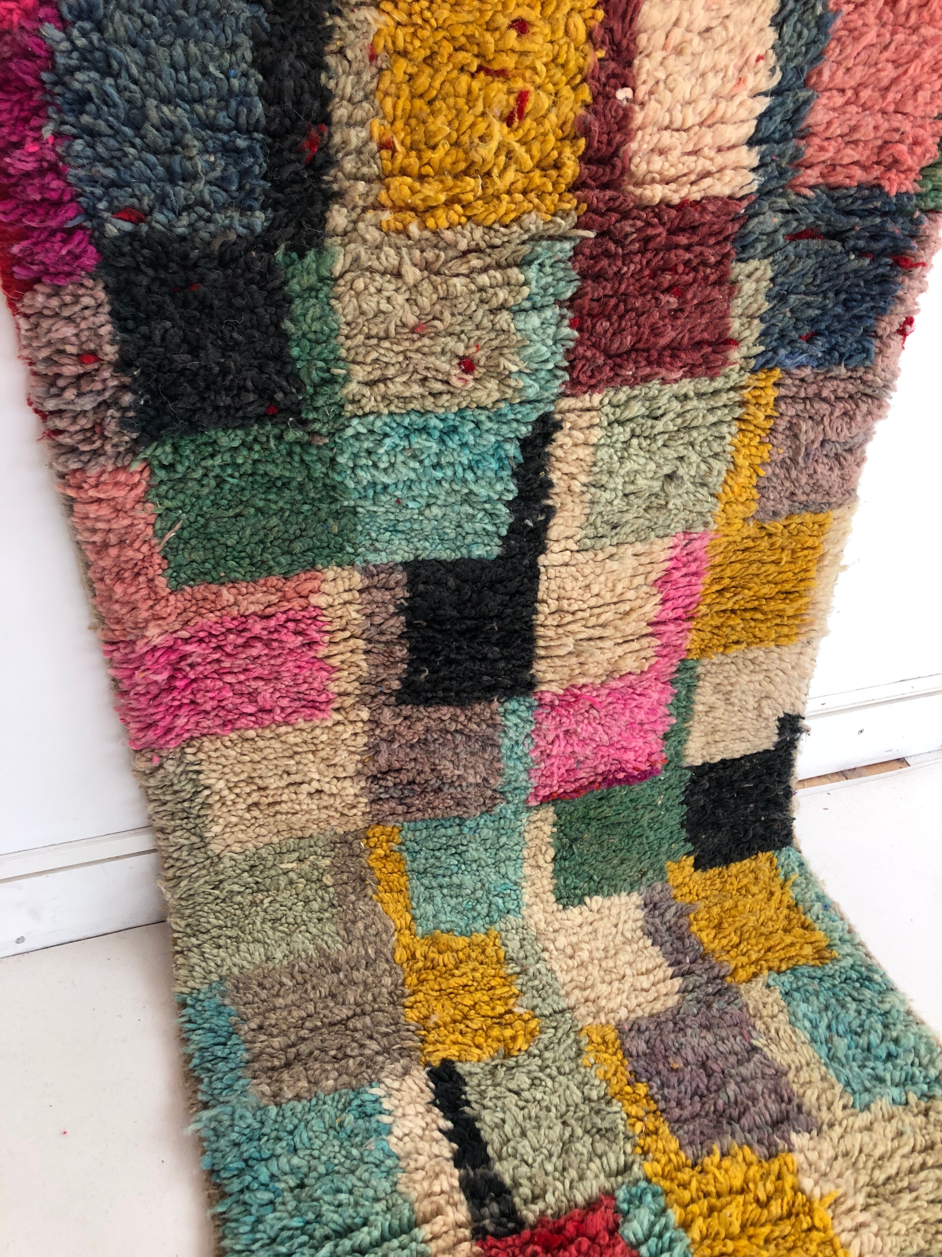 Moroccan Berber carpet corridor Boujaad 3,56x0.67m