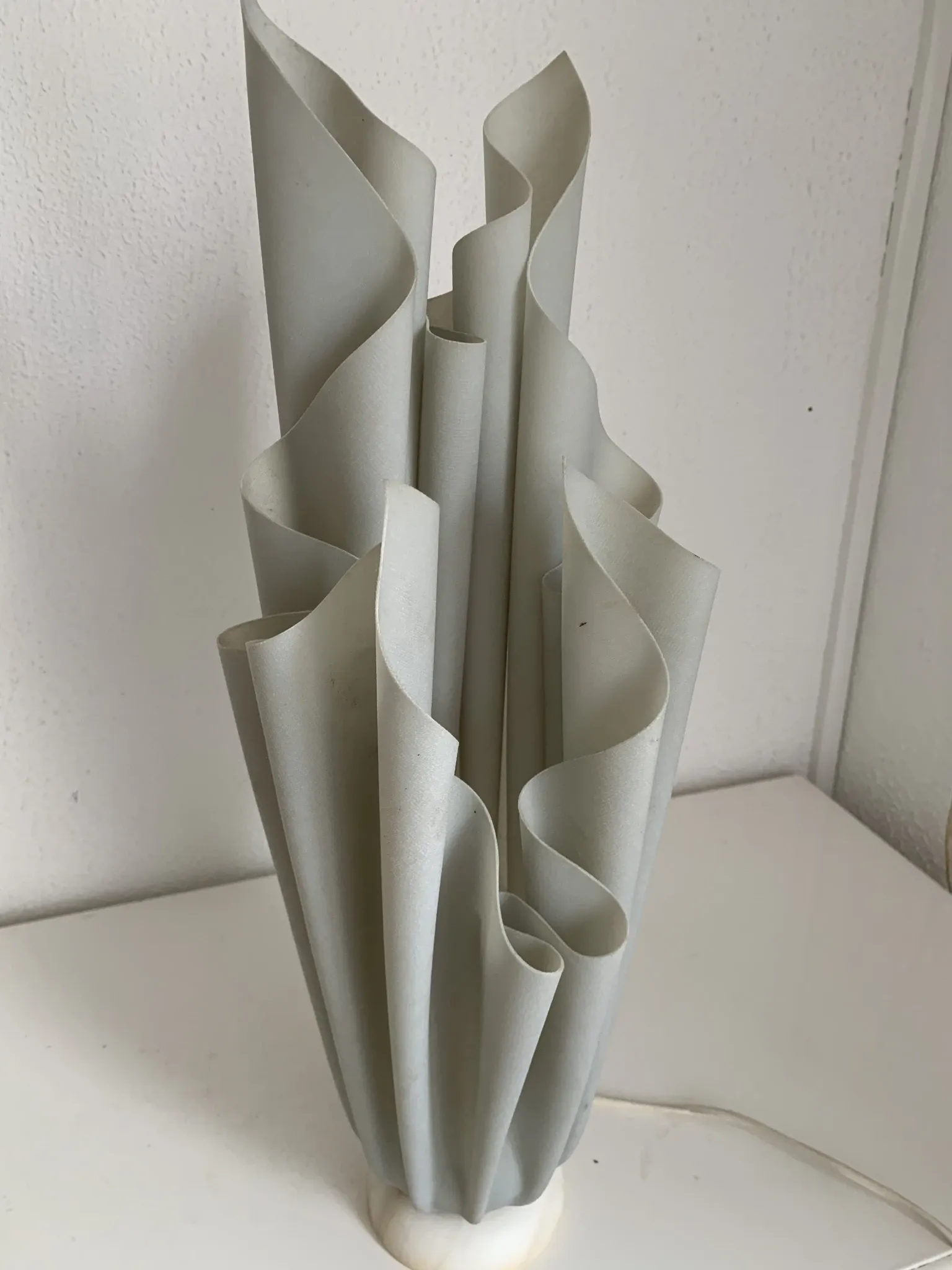 Vintage 1970 Athéna Georgia Jacob draped lamp grey mouse - 50 cm