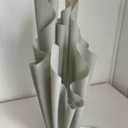 Vintage 1970 Athéna Georgia Jacob draped lamp grey mouse - 50 cm