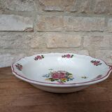 Round hollow dish with flower bouquet decoration Saint Amand Vieux Strasbourg
