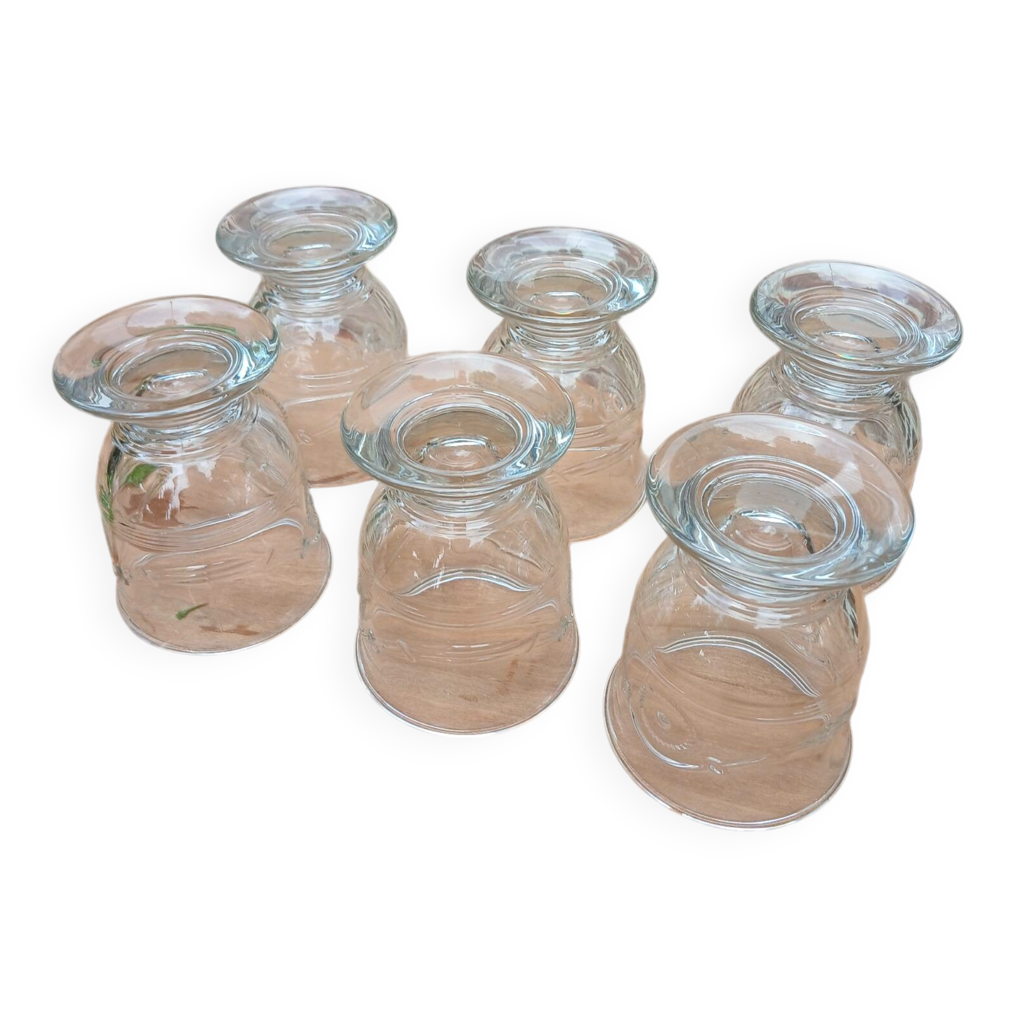 6 bistro water glasses
