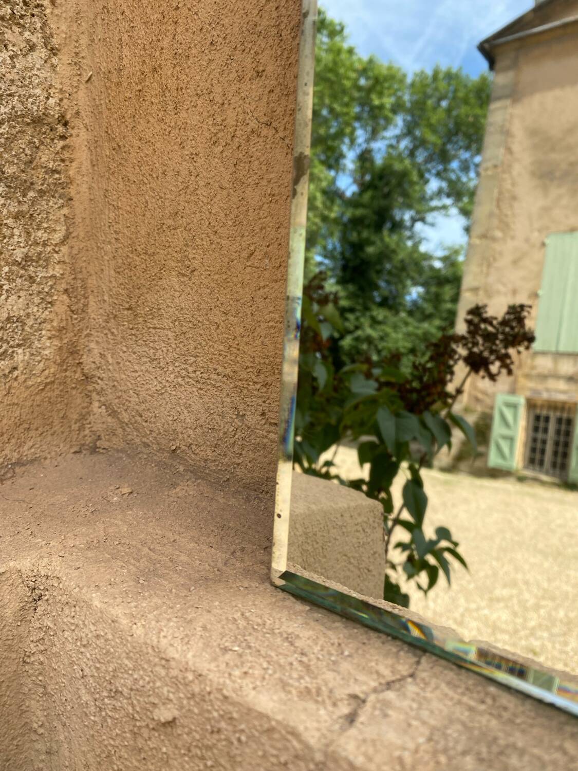 Vintage beveled mirror