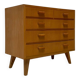 1960s vintage mid-century modern oak chest of drawers