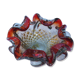 Vintage Murano glass ashtray with gold inclusions