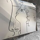 Illustrated mirror profile of Orphée Jean Cocteau 1958