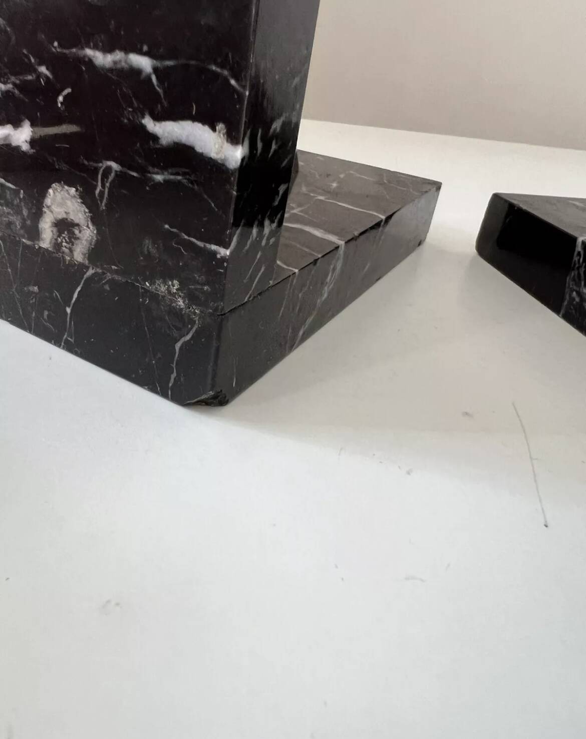 Pair of Art Deco marble bookends