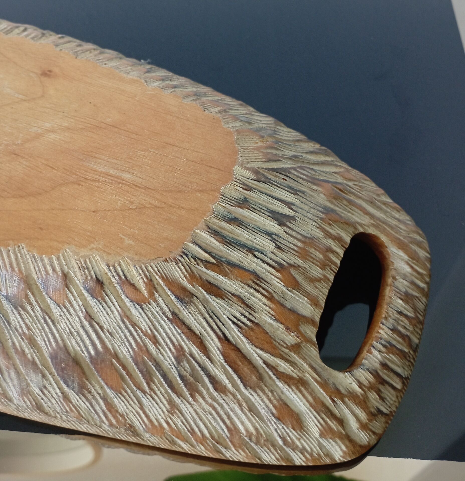 Vintage wooden plate by Aldo Tura for Macabo Italy