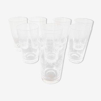 Lot de 8 verres à eau matignon de cristal d'arques