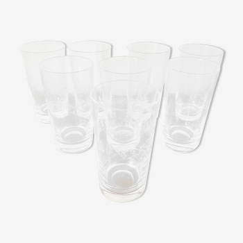 Set of 8 matignon water glasses from cristal d'arques