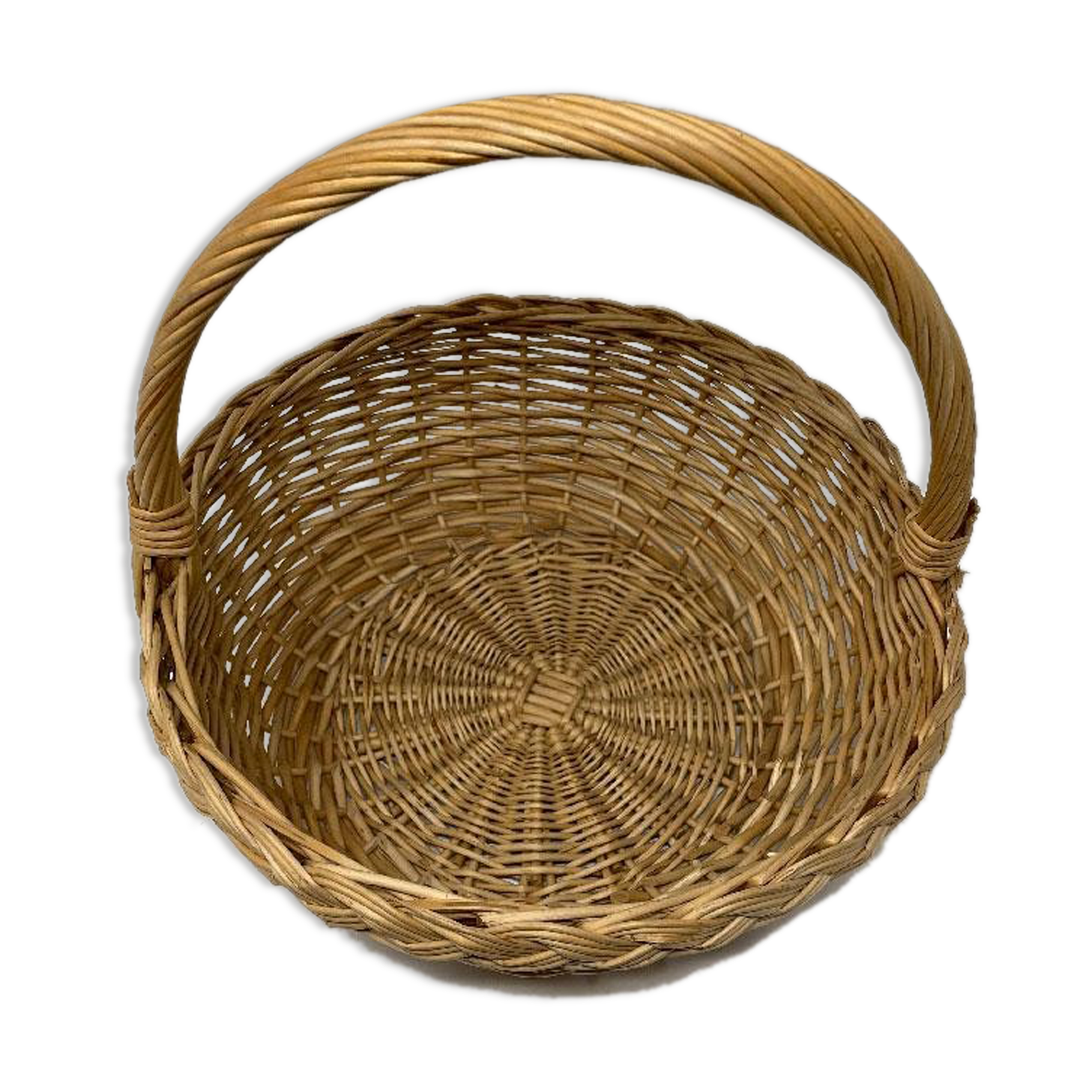 Panier rond en osier