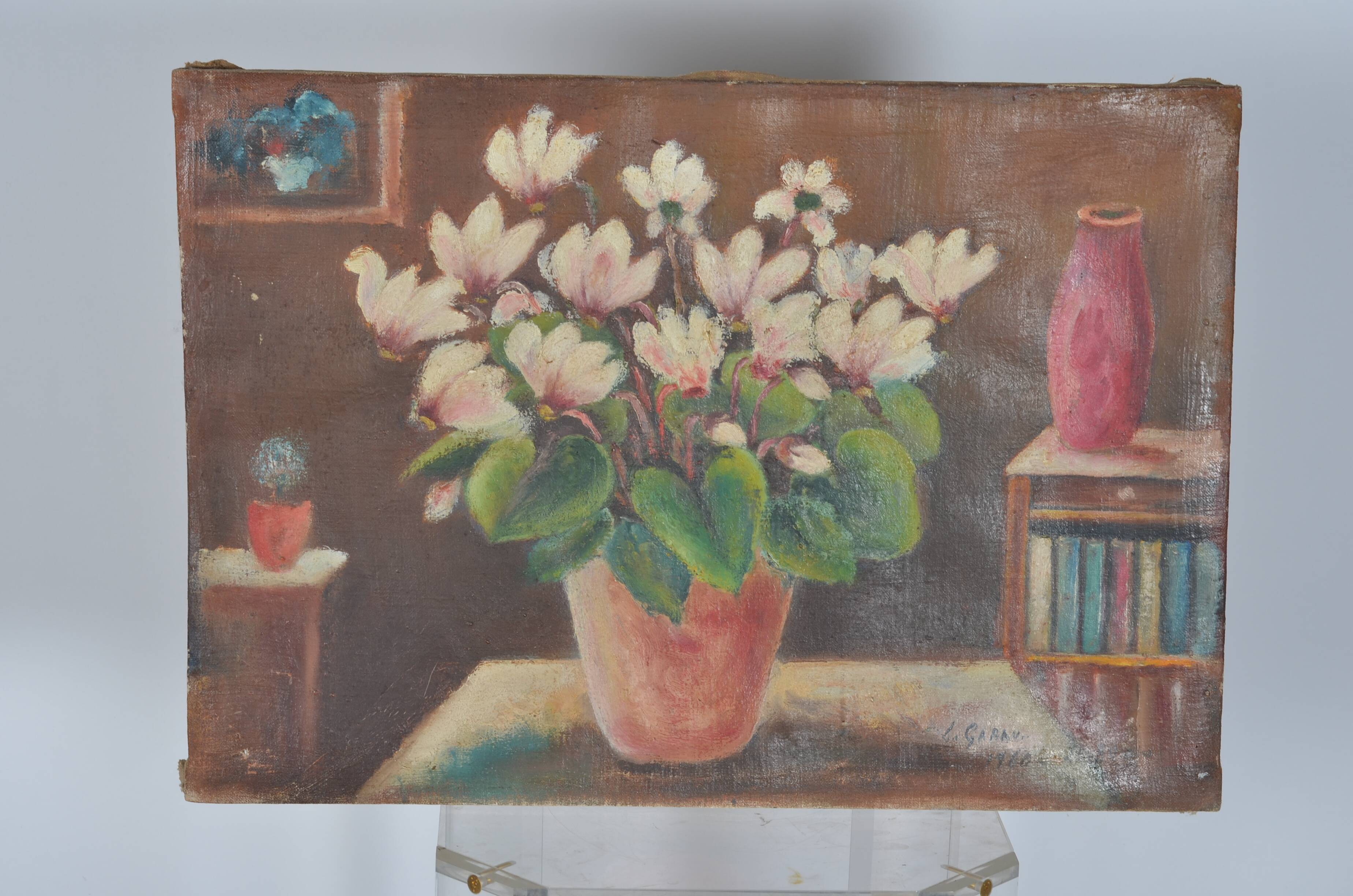 Huile sur toile bouquets de fleurs