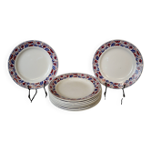 Ensemble de 10 assiettes creuses en terre de fer Sarreguemines modèle "Sermaize"