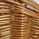 Fauteuil corbeille en rotin pieds métal