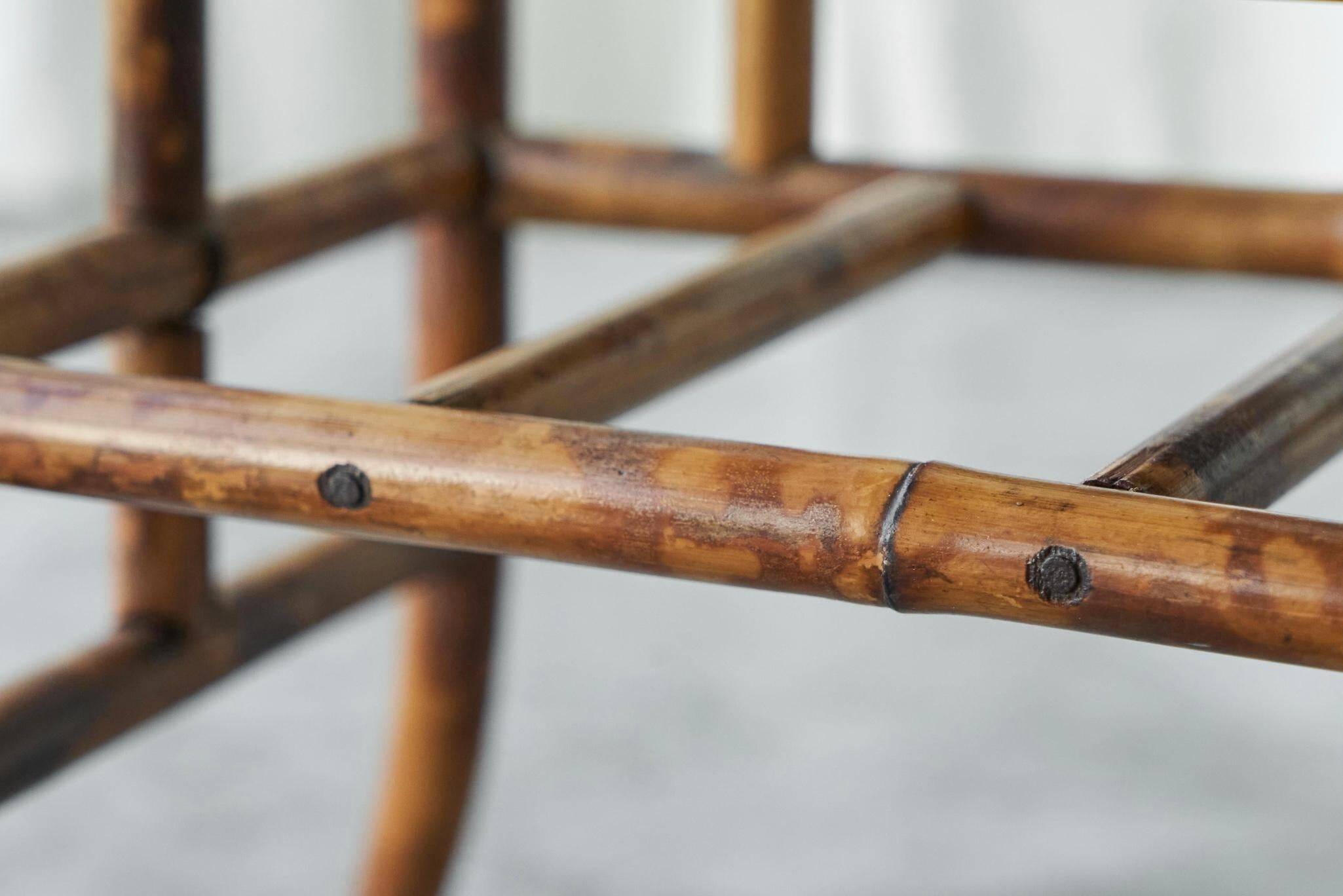 Anglo-Japanese bamboo imitation magazine rack, tortoiseshell, 19th century.