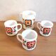 Mobil pitcher and 3 Mobil mugs design 70s