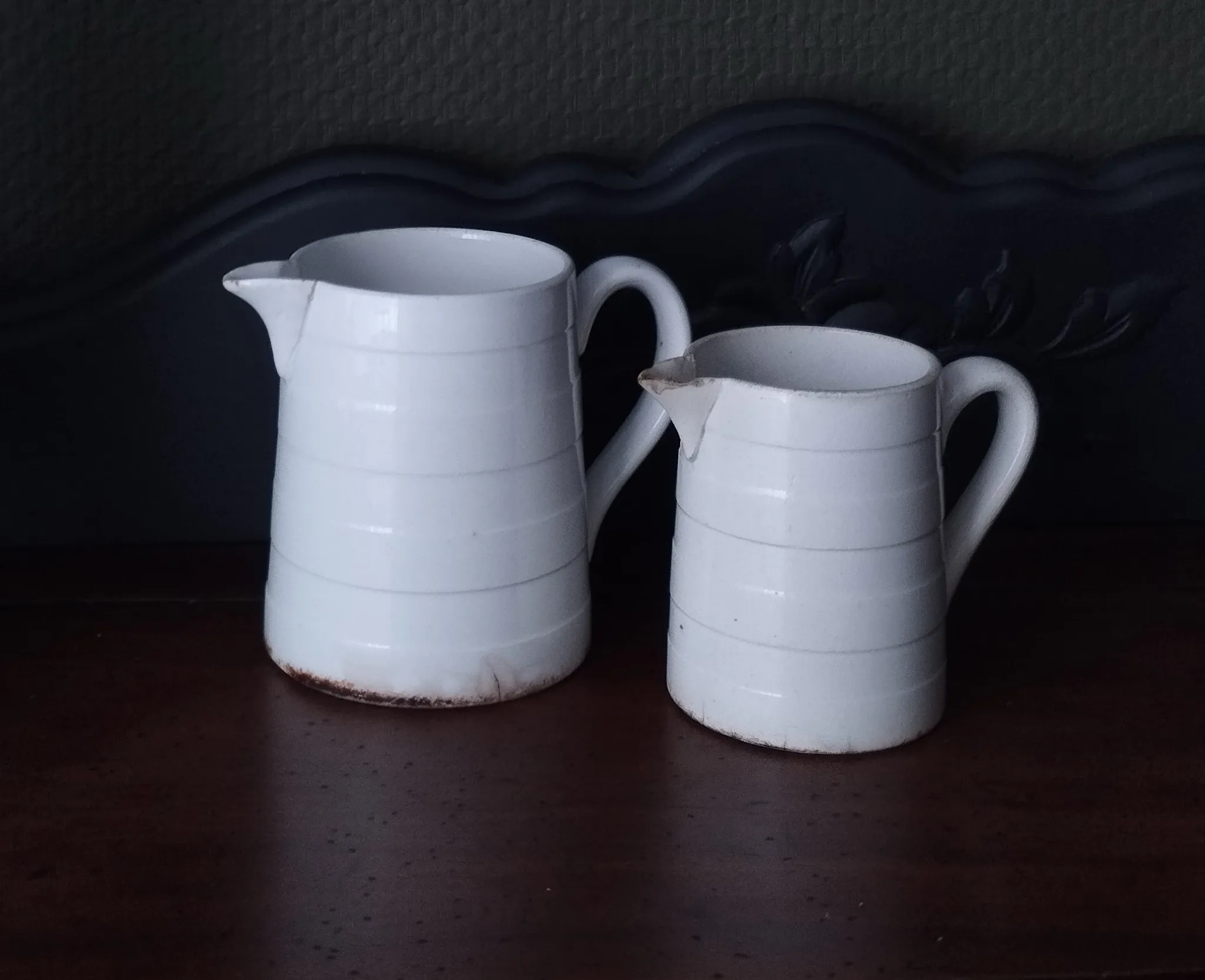 Pair of small jugs Utzschneider & Sarreguemines