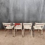 Set of 4 vintage Tolix bistro chairs