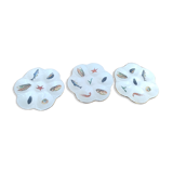 3 oyster plates