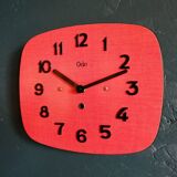 Vintage formica clock silent wall clock "red odo"