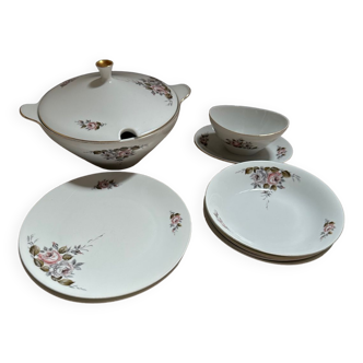 Set of tableware porcelain Bareuther tureen plates