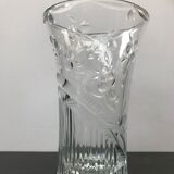 Designer molded glass vase with vintage cherry decor