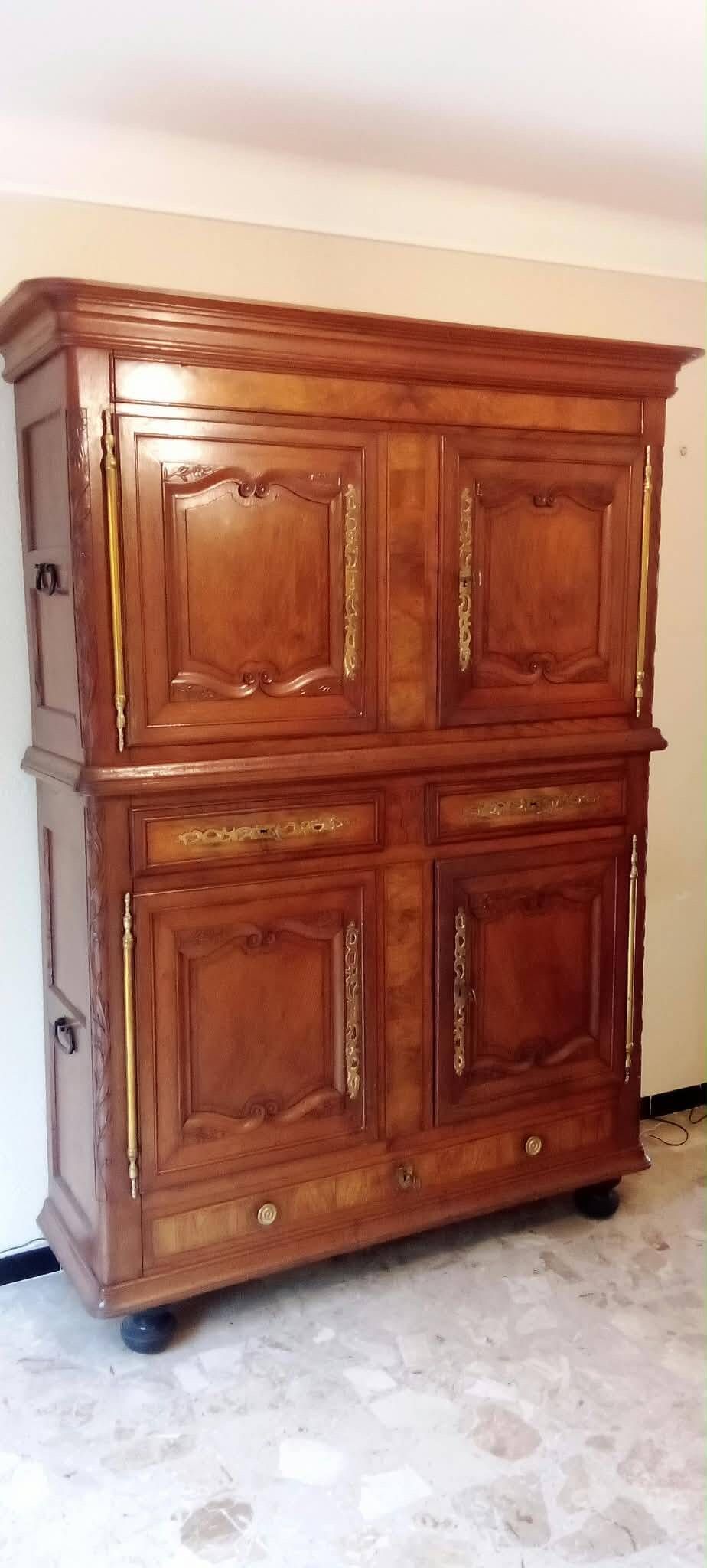 buffet with 2 bodies in solid oak