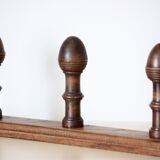 Turned wooden coat holder